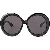 ADE WU Oversized Round Sunglasses for Women Vintage 60s 70s Big Frame UV 400 Protection Sun Glasses XL
