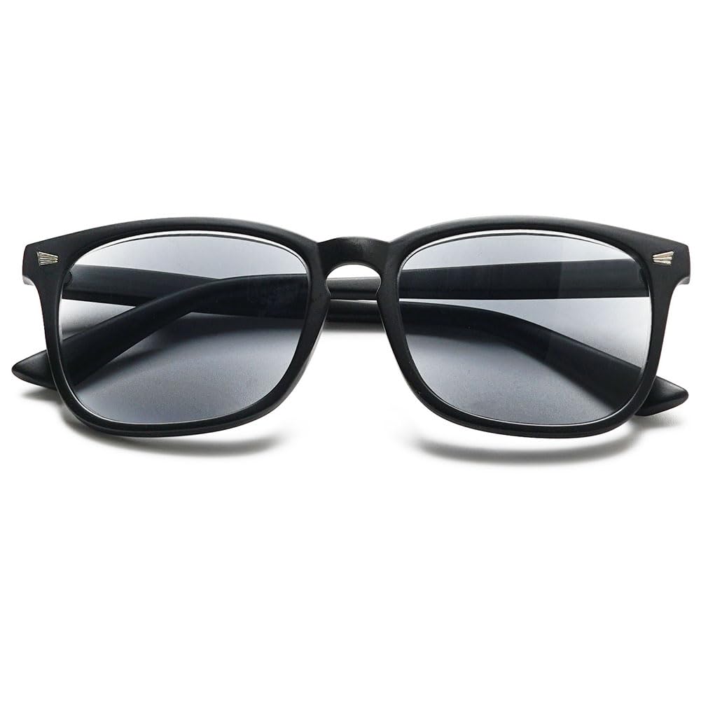 MAGIMODAC Womens Mens Reading Glasses Sunglasses Readers UV400 Protection Matt Black 1.5+