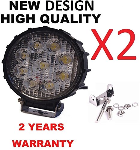 2x 27W CREE 12V 24V LED Work Light Flood Lamp Tractor Truck SUV UTV ATV Offroad