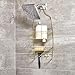 iDesign Raphael Metal Hanging Shower Caddy, Extra Space for Shampoo, Conditioner, and Soap with Hooks for Razors, Towels, Loofahs, and More, 9.5