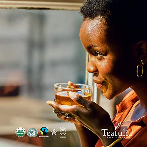 Teatulia Organic Pure Green Tea Bags Bulk 50 Individually Wrapped