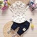 Staron Kids Toddler Baby Clothes Set Boys Beard T Shirt Tops+Shorts Pants Outfit (6-12 Months, White)