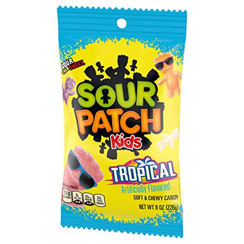 SOUR PATCH KIDS TROPICAL SOFT & CHEWY CANDY, 8 OZ