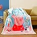 FairyShe Peppa Pig Fleece Throw Blanket Baby Soft Warm Nap Blanket, Cartoon Coral velvet Thin Blanket ,For Bed Couch Chair Baby Crib Living Room