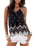 iChunhua Women's Print Sleeveless Spaghetti Strap Tank Tops Camisole Vest