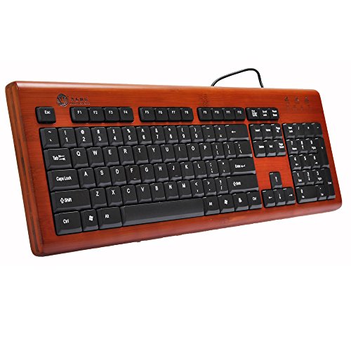 Sengu Bamboo Cored Keyboard, Full Size USB Wired Keyboard for Laptop, Computer (KU0002) - Thumbnail 6