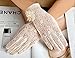 IL Caldo Women's Outdoor Summer Driving Screentouch Gloves,Lace Anti-skid,Beige