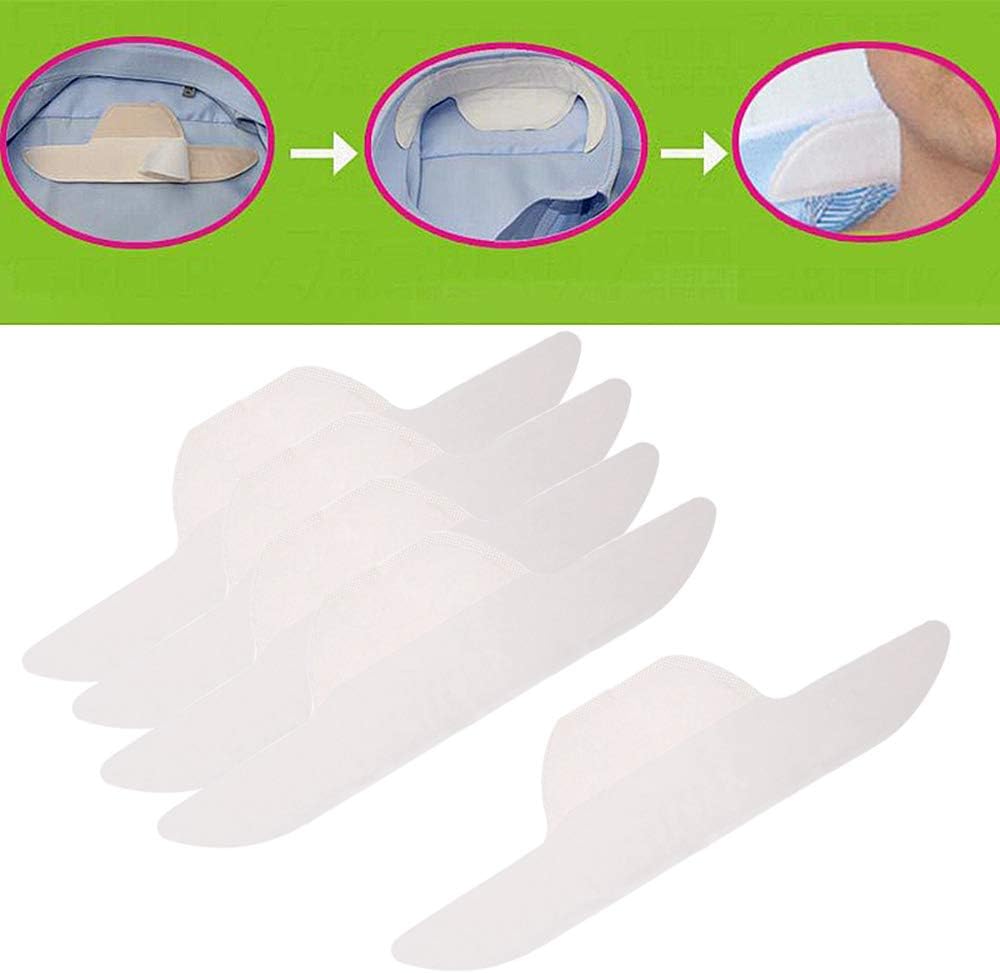 Adecco LLC 10 PCS Disposable Neck Collar Sweat Pads, Collar Shirt Protector, Absorbent Collar Liners Pads, Invisible protection against Sweat & Stain for Women and Men.
