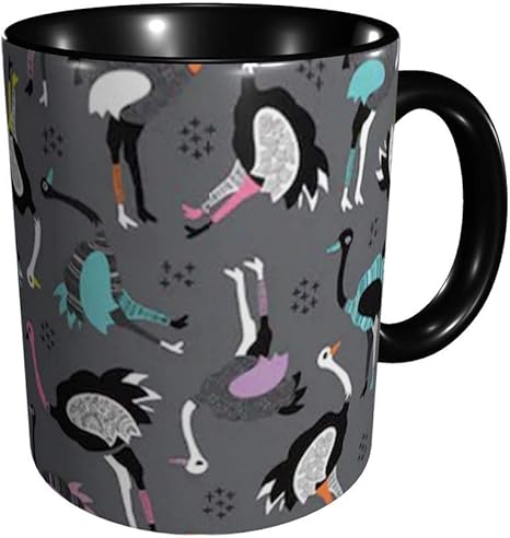 Amazon Co Jp マグカップ ダチョウ 1 コーヒーカップ ティーカップ コップ かわいい 陶器 330ml ホーム キッチン