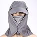 Fafada UV 50 Protection Removable Multifunctional Sun Shield Flap Hat Cap Mask for Farming Grey