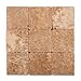 Andean Walnut Peruvian Travertine 4 X 4 Tumbled Field Tile - 4-pcs. Sample Set