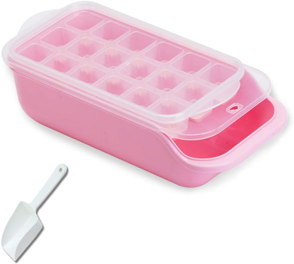 XLSQW EIS-Würfel-Behälter mit Box- Eiswürfel-Vorratsbehälter Set Deckel