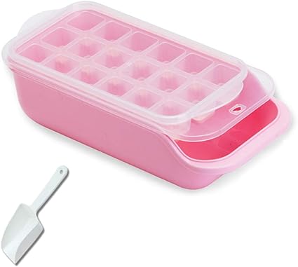 XLSQW EIS-Würfel-Behälter mit Box- Eiswürfel-Vorratsbehälter Set Deckel