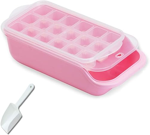 XLSQW EIS-Würfel-Behälter mit Box- Eiswürfel-Vorratsbehälter Set Deckel