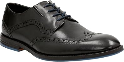 clarks wingtip black