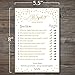 He Said She Said (50 Pack) - Bridal Shower Games - Wedding Shower Games - Wedding Games - Bachelorette Party Games - Gold