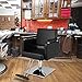 SUNCOO Barber Chair Hair Classic Style Salon Chair,360 Degree Hydraulic Rotatable Beauty SPA Tattoo Hair Stylist Barber Equipement with Wood Armrest,Pedal,Chrome Square Chassis, Adjustable Height
