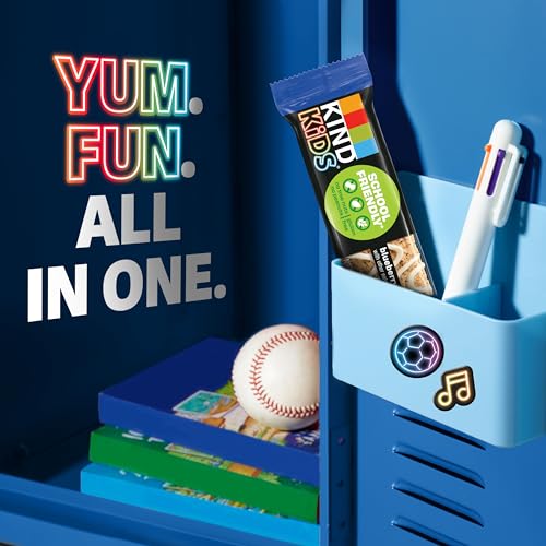 KIND KIDS GRANOLA BARS, BLUEBERRY MUFFIN, GLUTEN FREE, LOW SODIUM, PEANUT AND TREE NUT FREE SNACKS, 5G PROTEIN, 5 COUNT