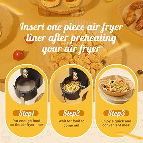 Air Fryer Liners 100pcs Round Air Fryer Disposable Paper Liners 8 Inch