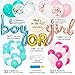 Gender Reveal Party Supplies Decorations – for Boy or Girl with Rose Gold & Blue Foil Balloons, Balloon Garland Decorating Strip with 76 Assorted Blue, Pink, & Confetti Latex Balloons, and Hand Pump