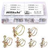 Hilitchi 42-Pcs 6-Size Adjustable Steel Wire Tube Hose Clamps Assortment Kit - Size included 1/2'', 5/8'', 3/4'', 7/8'', 1-1/8'', 1-1/4''