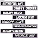 Beistle S54313AZ3 Over The Over The Hill Street Sign Cutouts 4" x 24" (Black/White/Purple), Pack of 12 primary