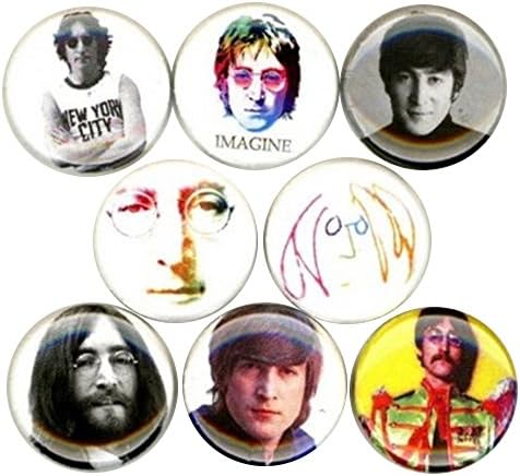 John Lennon x 8 NEW pins button badge Beatles sgt pepper new york city imagine