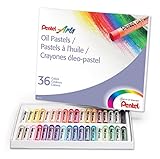 PENTEL PHN36 Oil Pastel Set With Carrying Case,36-Color Set, Assorted, 36/Set (PENPHN36)