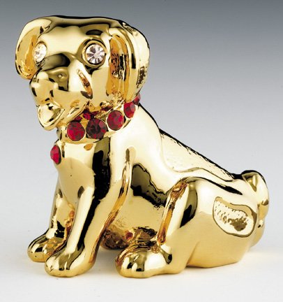 Year of Dog 24K Gold Swarovski Crystal Chinese Zodiac
