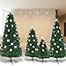 Goplus 6ft Fiber Optic Artificial Christmas Tree, Pre-Lit Xmas Tree with Colorful Snowflake LED Lights, 220 Branch Tips, Foldable Metal Base, for Holiday, Office, Home Decor
