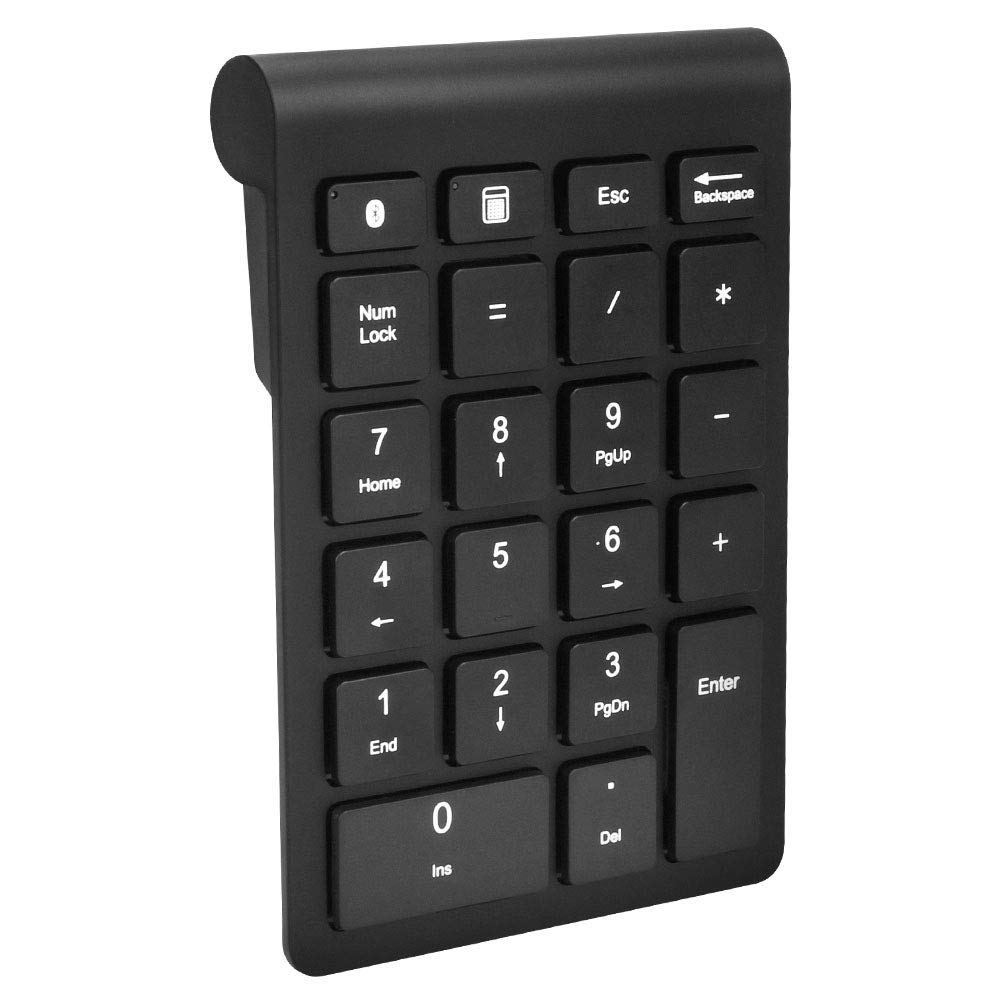 yidenguk Bluetooth Numeric Keypad, 22 Keys Multi-Function Wireless Silent Number Pad Keyboard Extensions for Smartphone/Laptop/PCs/Notebook, Compatible with Windows, Android and iOS System, Black