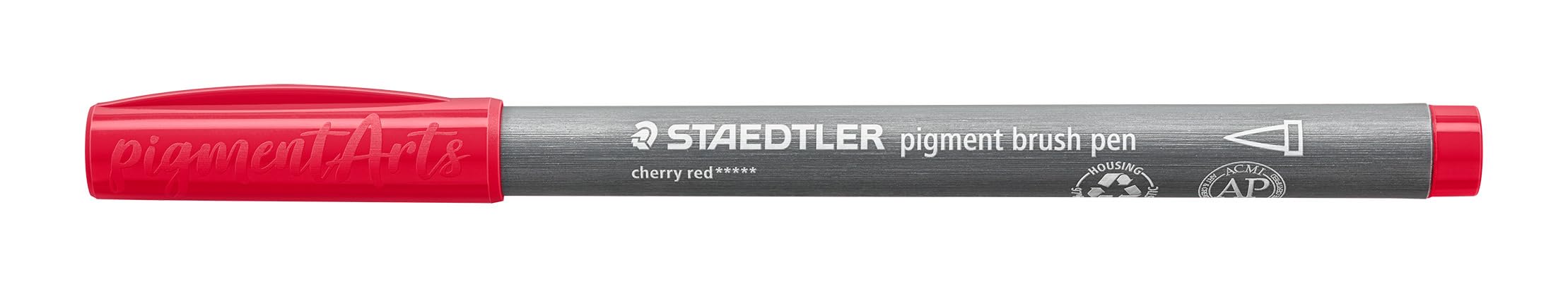 STAEDTLER 371-229 Pigment Arts Brush Pen - Cherry Red (Box of 10)