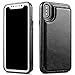 Hoofur Slim Fit Premium Leather Compatible with iPhone Xs Wallet Case Card Slots Shockproof Folio Flip Protective Shell Compatible with iPhone X/Xs (5.8 inch) (Black)
