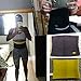 KIWI RATA Waist Trainer Sport Fat Burner Hot Shaper Tummy Girdle Corset Black Belt L