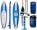 iRocker Paddle Boards Inflatable 10’ 6” Thick SUP Package (Blue + Leash)