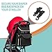 Designer Diaper Bag Backpack, Stylish Baby Diaper Bag for Moms and Dads, with Insulated Pocket, Stroller Straps and Changing Pad, Black