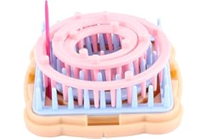 Kopida 9Pcs Plastic Hand Knitting Frame Loom Maker, Round/Square Knitting Looms Craft Kit, Yarn Knitting Sewing Machine