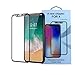 Screen Protector For iPhone X / XS,Luhuanx 4D Full Coverage [9H Hardness] [HD Clear] Tempered Glass Screen Bubble-Free Anti-Scratch Protective Film for iPhone X,iPhone XS Screen(Black-Clear)