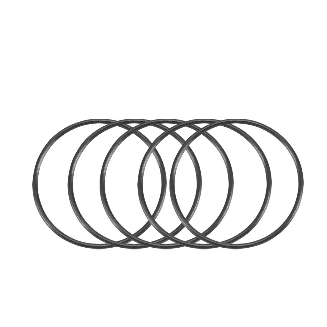 Sourcingmap Nitrile Rubber O-Rings 25mm OD 23mm ID 1mm Width, Metric Sealing Gasket, Pack of 100