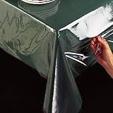 Crystalline Super Clear and Durable 100% Vinyl Tablecloth. (90 Inches Round, Crystal Clear)