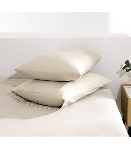 XZ XIFA - Fundas de almohada de lino Queen, paquete de 2, 100 % lino XZ XIFA - Fundas de almohada de lino Queen, paquete de 2, 100 % lino