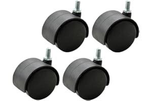 EXHUMKY 4pcs Heavy Duty Threaded Swivel Chair Wheels for Office Furniture Smooth Rolling Replacement Casters