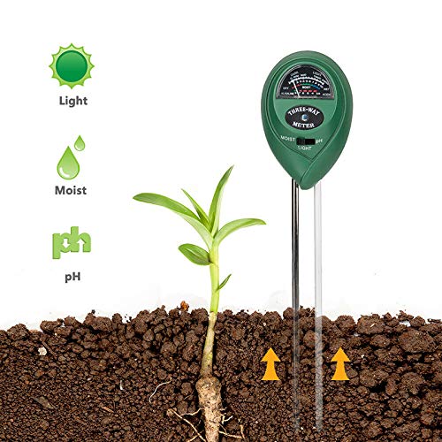 3 in 1 Soil Tester Kits Garden Plant Flower Soil Hygrometer Water PH Tester Moisture Light Meter Testing Tools (No Battery Needed)