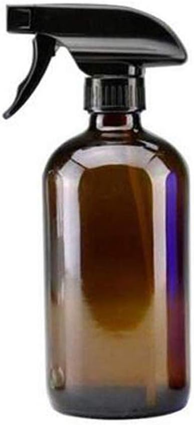 VASANA 1PCS 500ML 17OZ Empty Refillable Glass Fine Mist Spray Bottle with Black Trigger Great for Cosmetic Essential Oils Homemade Cleaning Products Aromatherapy
