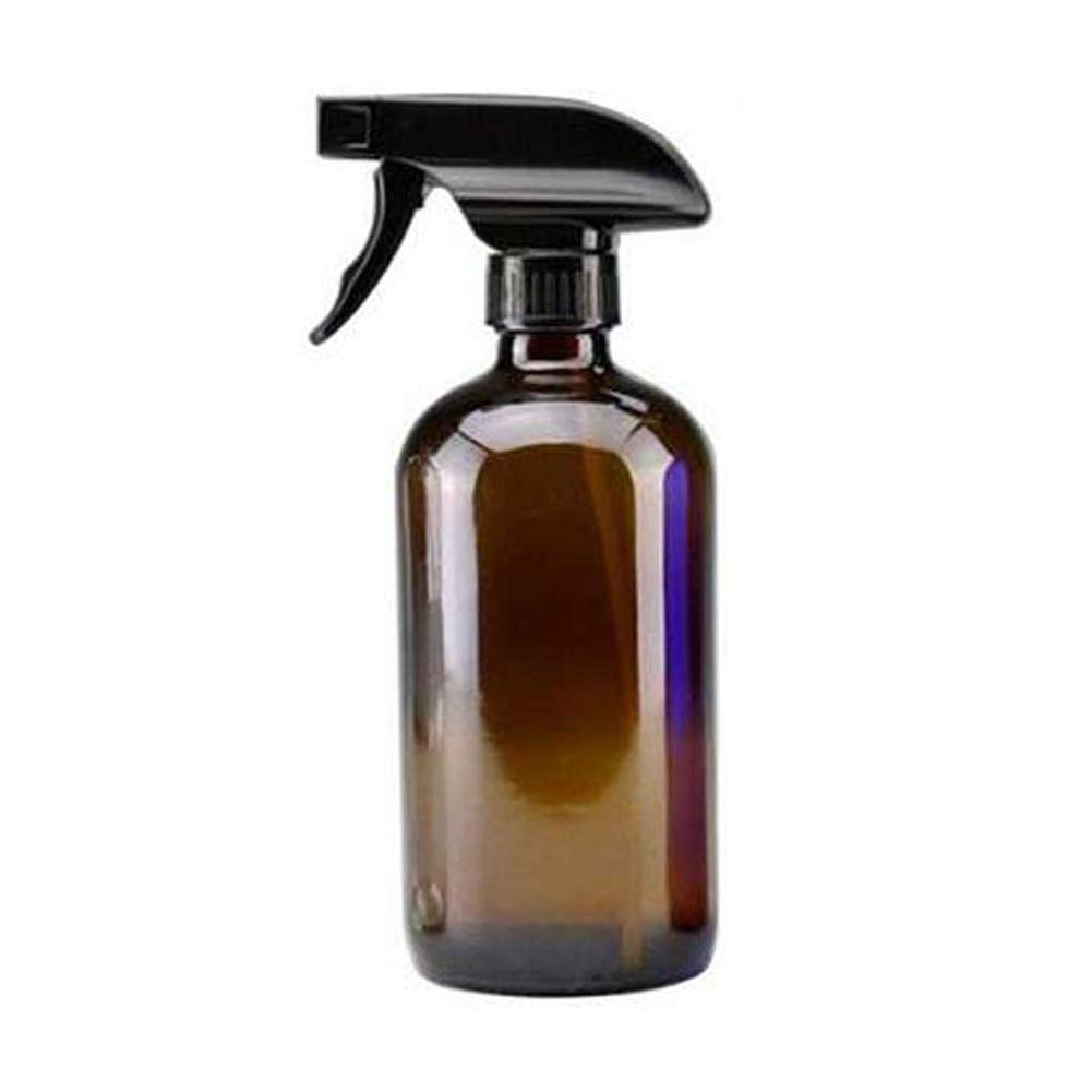 VASANA 1PCS 500ML 17OZ Empty Refillable Glass Fine Mist Spray Bottle with Black Trigger Great for Cosmetic Essential Oils Homemade Cleaning Products Aromatherapy