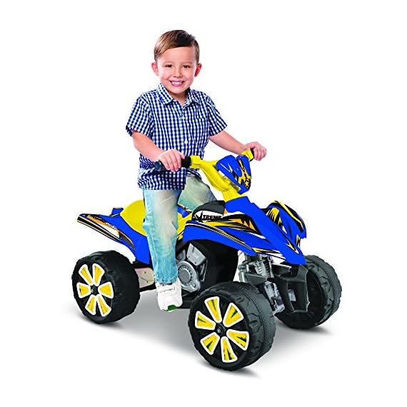 Kid Motorz Xtreme Quad 6V Vehicle, Blue & Yellow Kids Cars