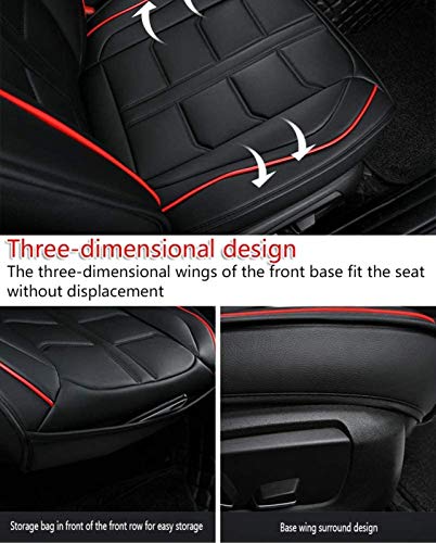 Lederen bekleding, Universal Car Seat Covers Set, Waterdicht voorstoelen en achterbank complete set for de auto… - Image 5