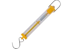 Sci-Supply Newton Force Meter Spring Scale - Max Capacity 5000g/50N, Dual Scale Labeled Yellow Scale (1)