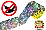 Bird Repellent Tape, Scare Birds Away, Like Woodpeckers, Pigeons, Grackles, Herons, Ducks, Geese & Other Pest Birds. Simple & Effective Holographic Reflective Control Device, Stop Damage & Mess.
