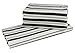 COTTON CRAFT Oversized Kitchen Towels - 4 Pack 100% Cotton Basketweave Tea Dish Towels - Absorbent Reusable Low Lint Quick Dry - Cooking Drying Restaurant Bar Cleaning Cloth Napkin -20x30 Black Stripe